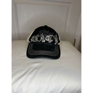 Disney Mickey Mouse Vintage Strapback Hat Black White Embroidered Cap Classic